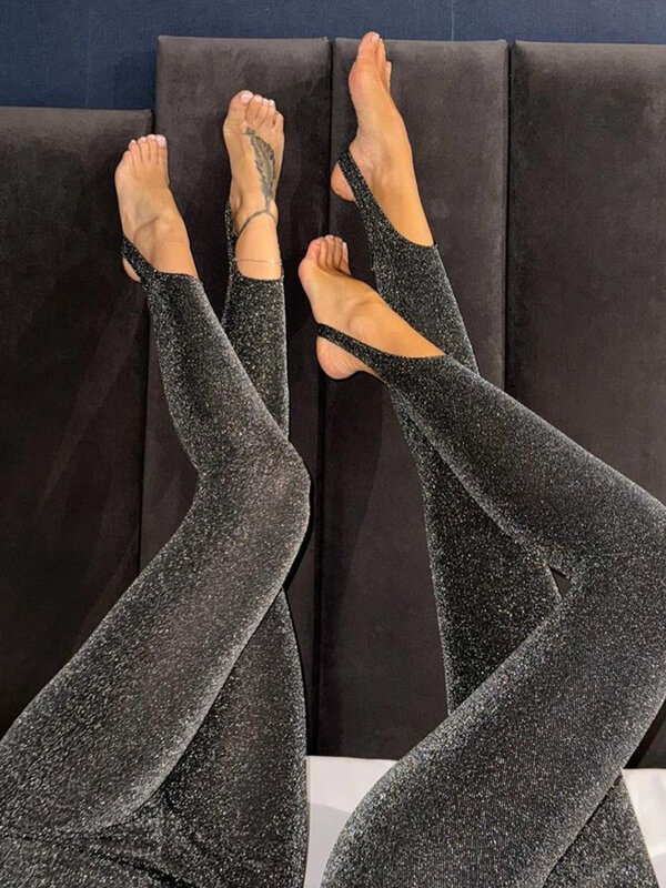 Sibybo-Leggings de seda brillante para niña, pantalones elásticos básicos, ajustados, sexys, de moda e informales, para otoño