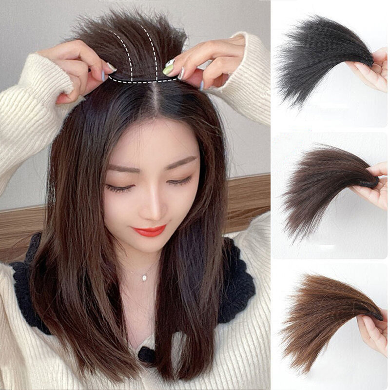 WTB Synthetic Wig Piece Women's Fluffy Invisible Hair Pads on both sides of the Top of the Head Naturally Fluffy Wig Piece