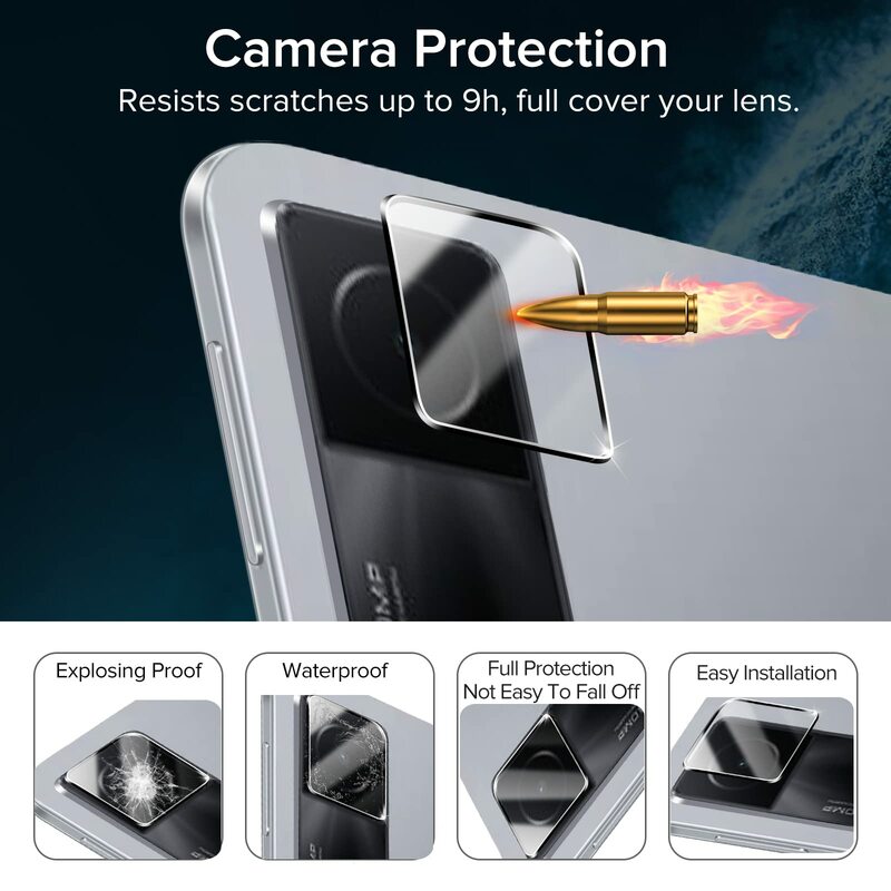 Protetor de tela de vidro temperado para xiaomi pad 6 pro, filme anti-risco para câmera traseira, 11 polegadas, 2023