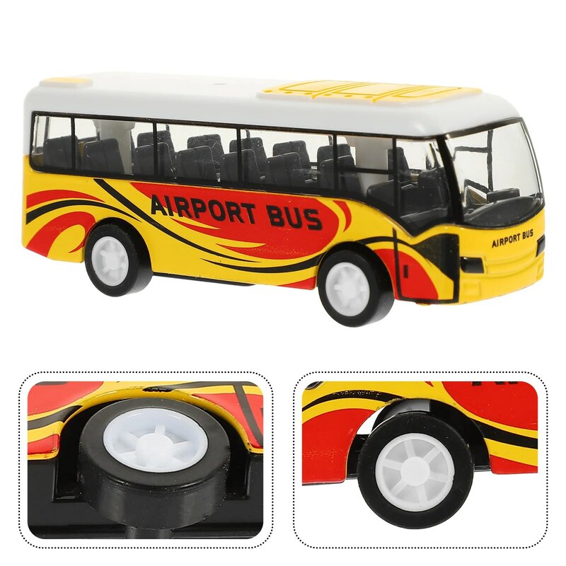 Autobus zabawka szkolna odciąga Model ruchomego samochodu edukacyjnego, który może poruszać się dla dzieci bezwładności