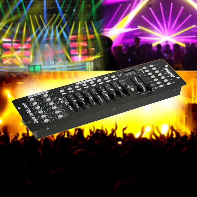 Novo 512 controlador dmx 192 canais console luzes do palco festa dj luz equipamento controlador holofotes dj operaters