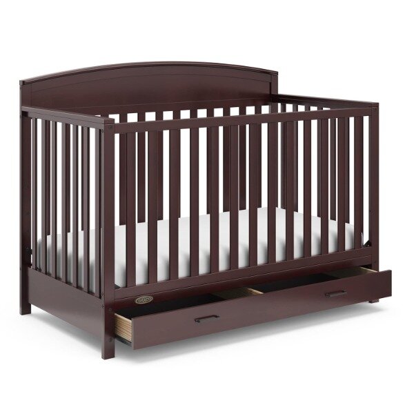 Graco Benton 5-in-1 Convertible Crib – GREENGUARD Gold Certified, Converts from Baby Crib to Toddler Bed, Daybed
