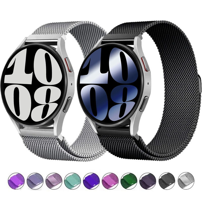 Ремешок «Миланская петля» для Samsung Galaxy Watch 5-pro 6-4-Classic/active 2 22 мм, металлический магнитный браслет для Huawei GT 4-3-2e, 20 мм