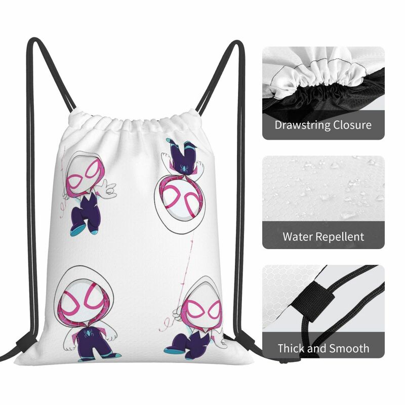 Ghost Spider Backpacks Multi-function Portable Drawstring Bags Drawstring Bundle Pocket Shoes Bag Book Bags For Man Woman