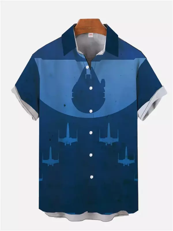 Camicia a maniche corte da uomo con stampa Pony arcobaleno 2024 camicie da uomo alla moda di grandi dimensioni da spiaggia comode hawaiane