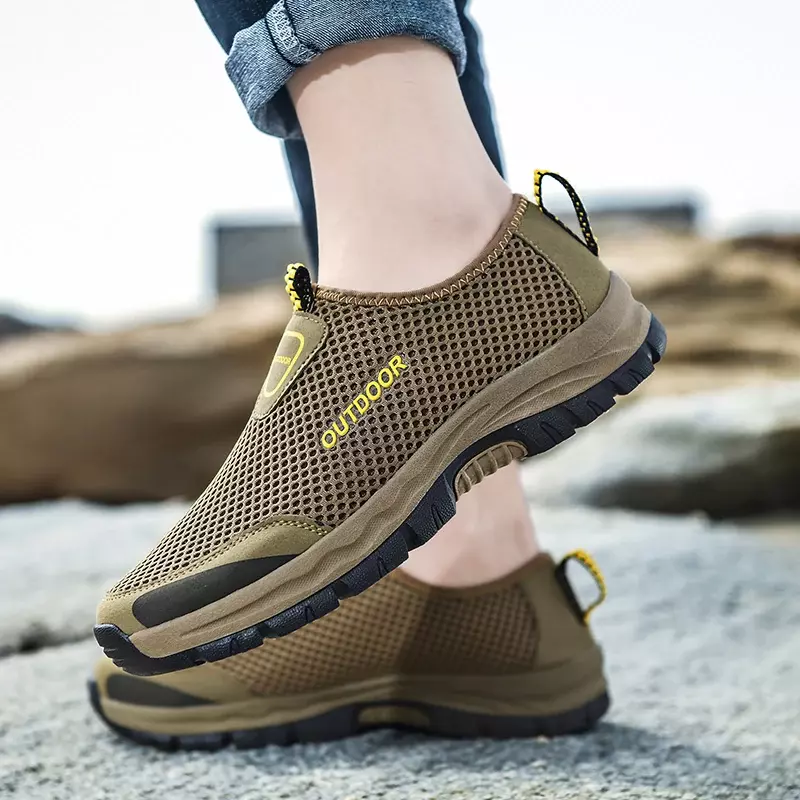 Mesh męskie obuwie letnie odkryte trampki do wody męskie trenerzy antypoślizgowe wspinaczkowe buty turystyczne oddychające męskie buty trekkingowe