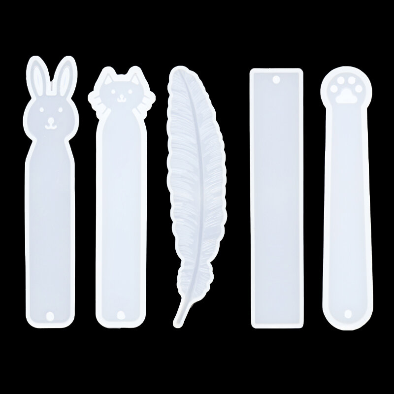 1/3/5 sztuk prostokąt zakładki silikonowe formy pióro zakładki forma odlewnicza dla DIY epoksydowa rzemiosło żywiczne elementy do wyrobu biżuterii