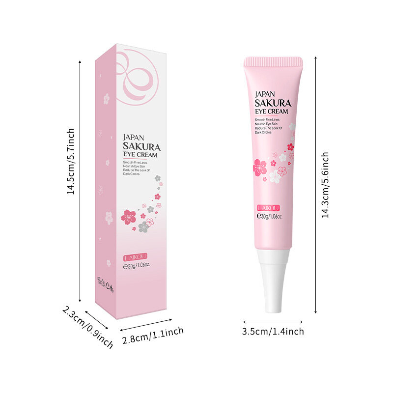 LAIKOU 15g/30g Sakura Refreshing Brighten Eye Cream Nourish Eye Bags Hydrate Moisturizing Serum