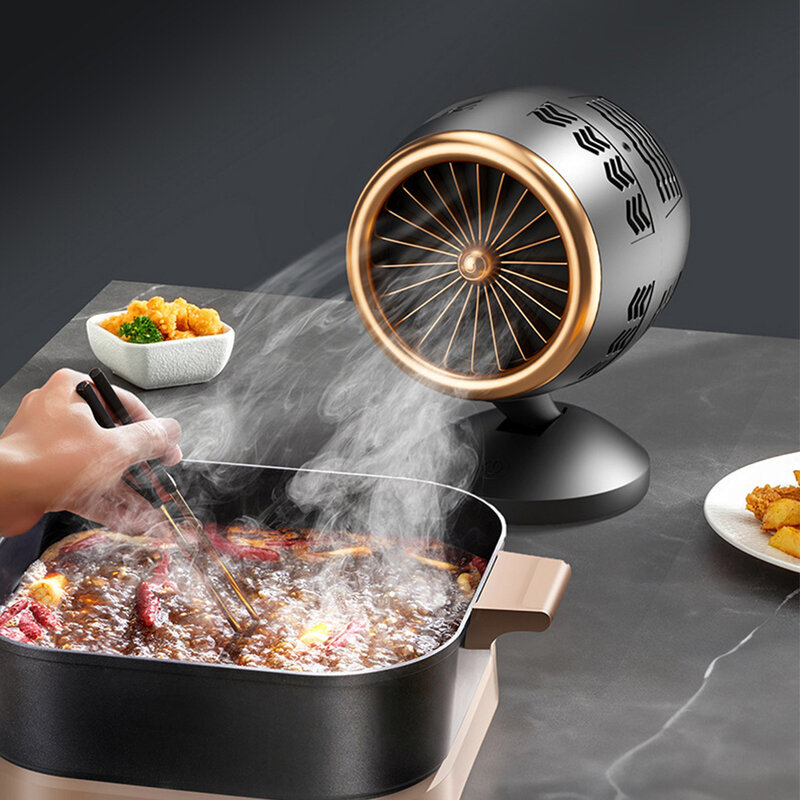 Tragbare Dunstabzugshaube geräuscharme Küche Abluft ventilator Höhen winkel verstellung Dunstabzugshaube für Innen grill Hot Pot