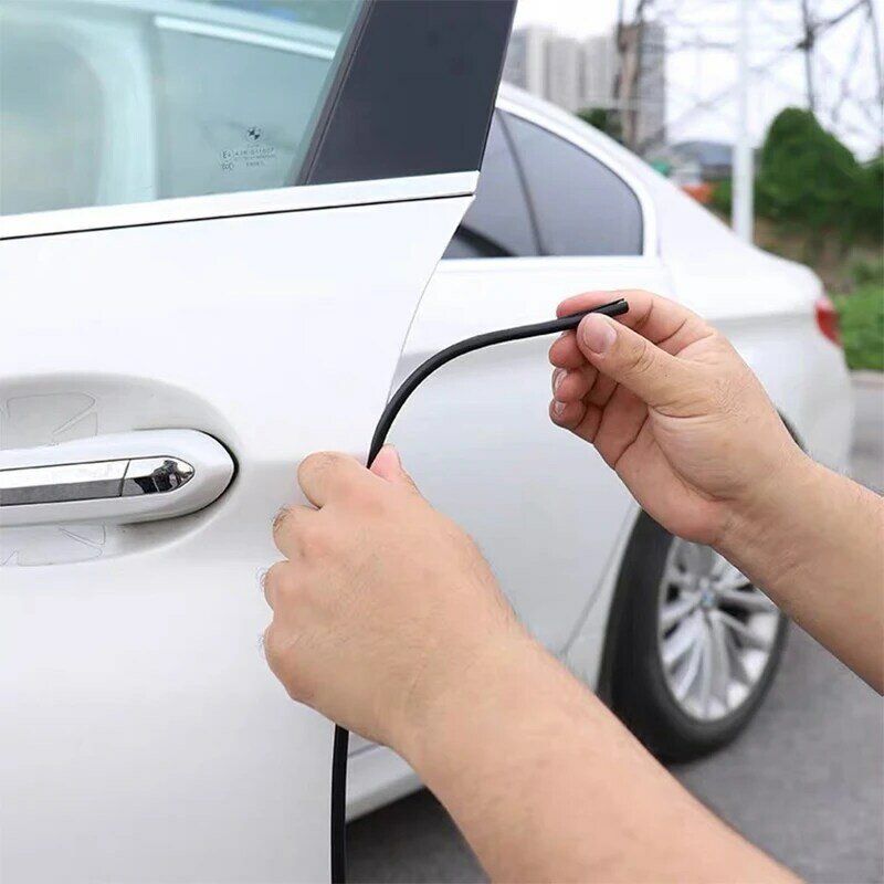 5M Car Door Edge Rubber Scratch Protector Strips Car Styling Mouldings Protection Side Doors Moldings Adhesive Scratch Tools New