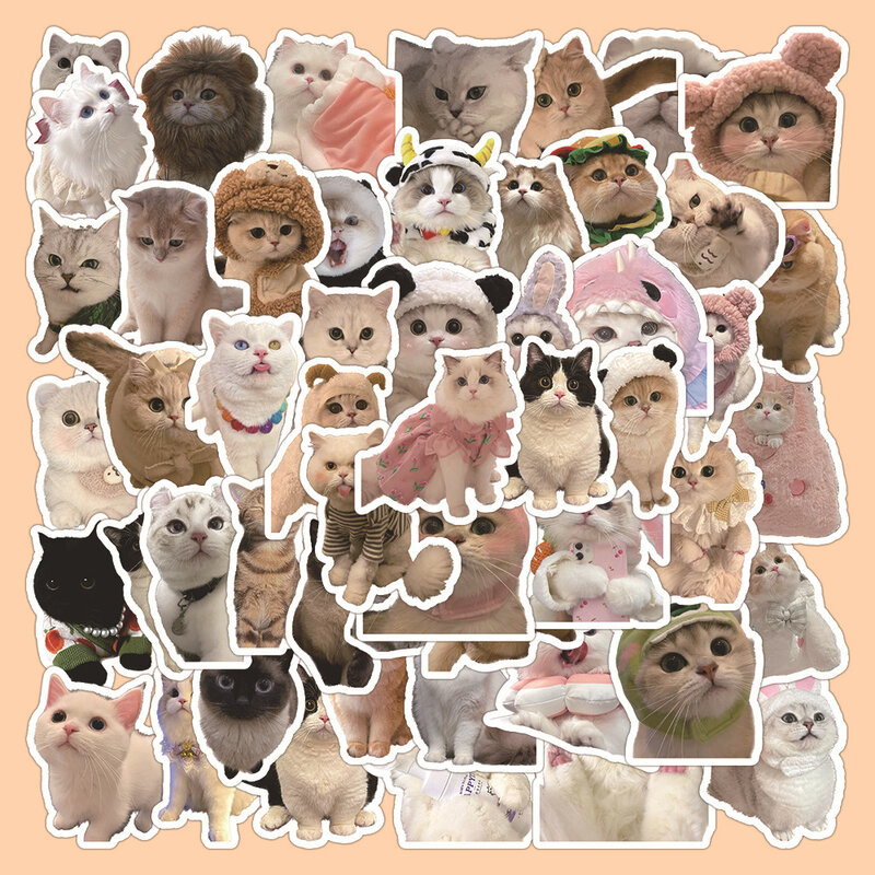 10/30/60 stücke kawaii Katzen Aufkleber Spielzeug niedlichen Kätzchen Cartoon Aufkleber für Kinder DIY Laptop Sammelalbum Briefpapier Kühlschrank lustige Aufkleber