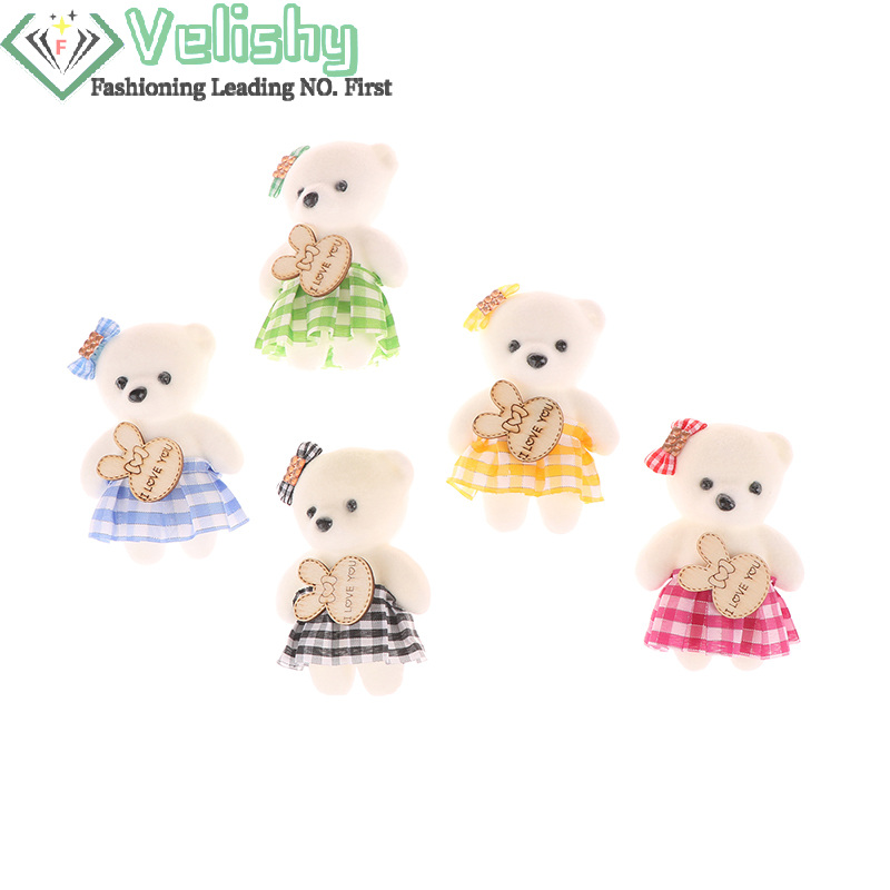 10 teile/satz Bären strauß kleines Teddybär paar tragen Geschenk verpackung Hochzeits geschenk Geburtstags geschenk