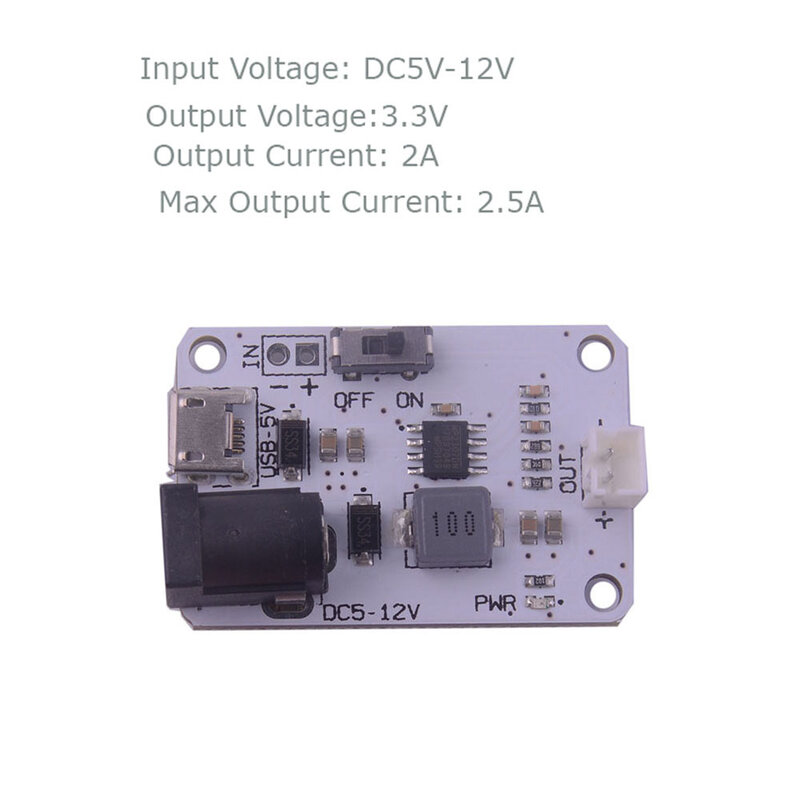 Micro:bit Power Supply Module 3.3V 2A Input DC5V-12V for Kids Fun Coding Programming Learning Class Teaching BBC Microbit
