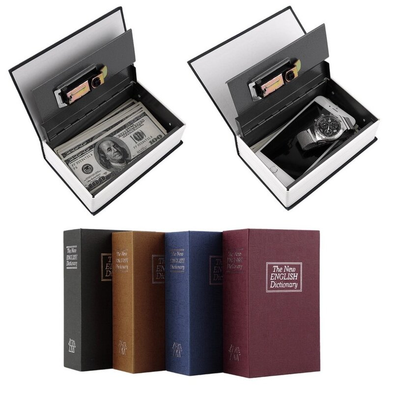 Modern Simulation Dictionary Secret Book Hidden Security Safety Lock Cash Money Jewelry Cabinet Size Book Case Storage Box