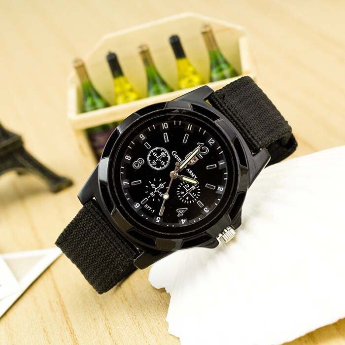 2024 neue berühmte Marke Männer Quarzuhr Armee Soldat Militär Leinwand Armband Stoff analoge Armbanduhren Frauen Sport Armbanduhren