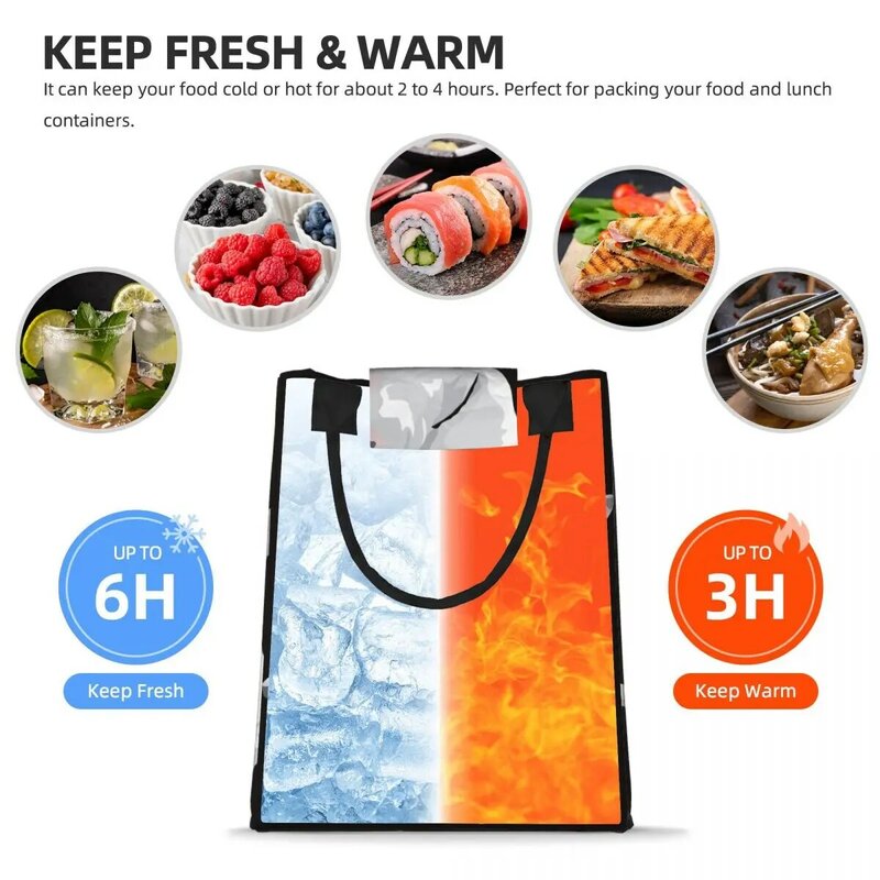 English Bull Terrier Insulated Lunch Tote Bag for Women Portable Warm Cooler Thermal Lunch Bag Kids Food Container Tote