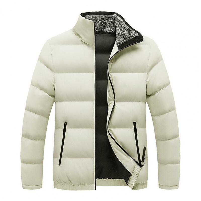 Casaco masculino plus size cor sólida acolchoado extra grosso inverno para baixo casaco para uso diário