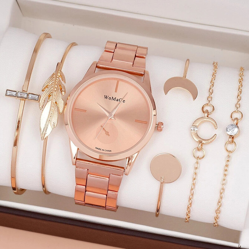 Conjunto de pulsera de reloj de cuarzo para mujer, decoración popular, versátil, nuevo, envío directo