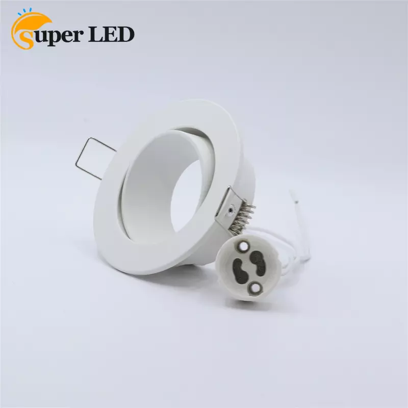 Soporte de lámpara Led MR16 ajustable, marco de luz halógena blanca, accesorios de luz descendente, recorte de 70mm