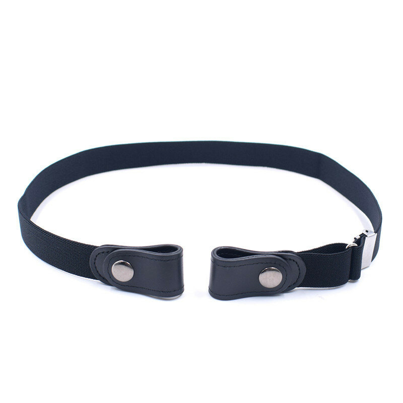 Cinturón elástico sin hebilla para mujer y hombre, Correa Invisible oculta, elástica, fácil de usar