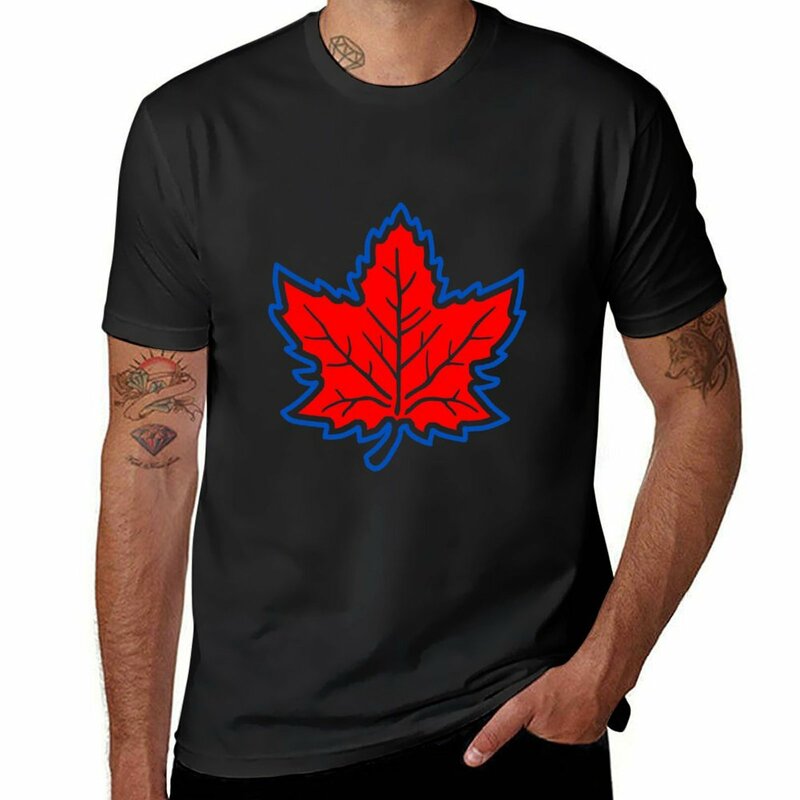 Camiseta con símbolo de hoja de arce para hombre, ropa bonita, estilo canadiense, Retro, Vintage