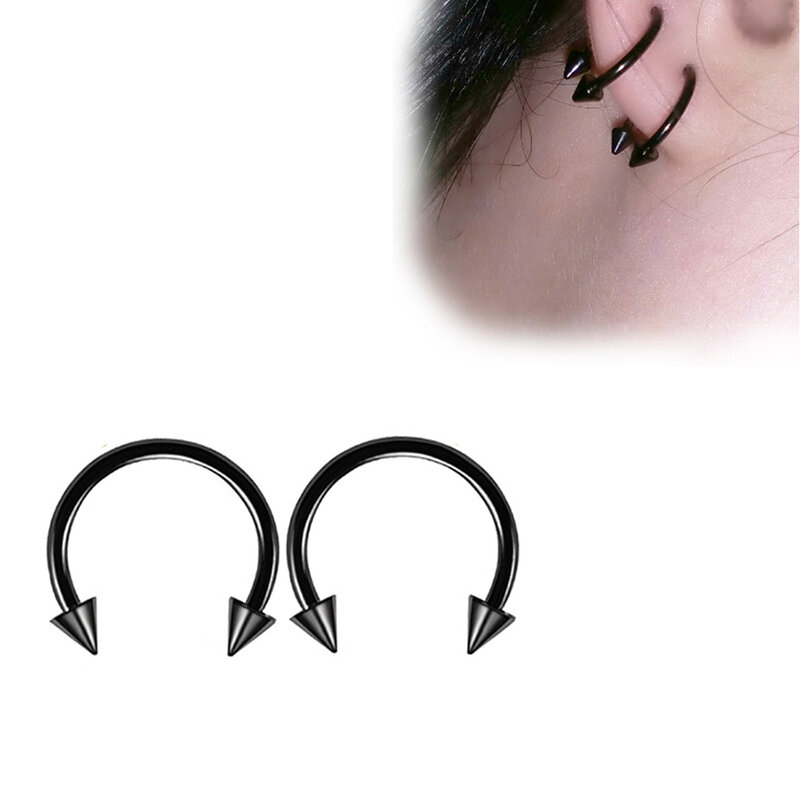 1/5/Pack Stainless Steel Septum Piercing Nose Ring Cartilage Horseshoe Earrings For Women Men Body Jewelry Punk Accessories