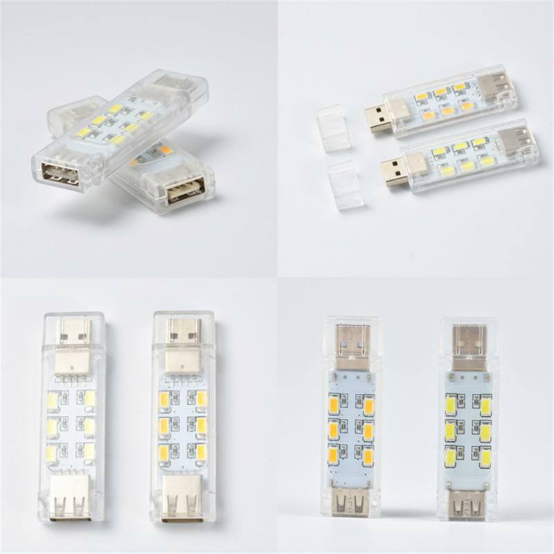 Портативные USB-ночники, 1-10 шт., 12 светодиодов