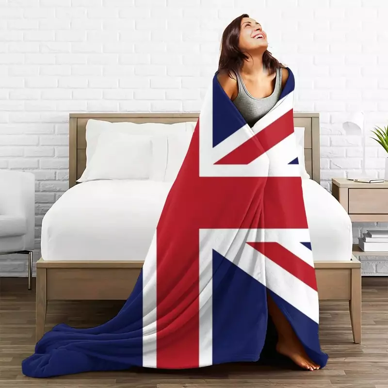 Couverture douce et chaude au Royaume-Uni, couvre-lit en glouton au design coloré, idéal pour le canapé ou le bureau, voyage britannique, hiver