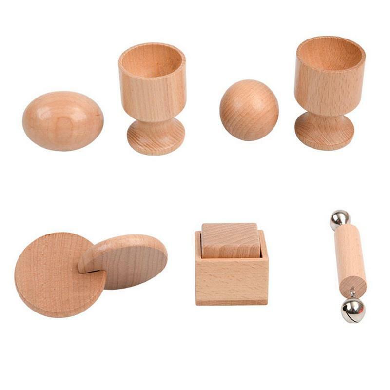 Interlocking Discs Toy Montessori | Natural Beech Wooden Baby Toys Grip Toy for Little Hands | Montessori Wood Baby Newborn Toy