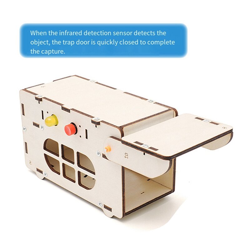 Inteligentne zestawy pułapka na mysz z czujnikami DIY zestaw narzędzi eksperymentalnych do nauki zabawki edukacyjne do nauki dla dzieci: 22x7x9cm