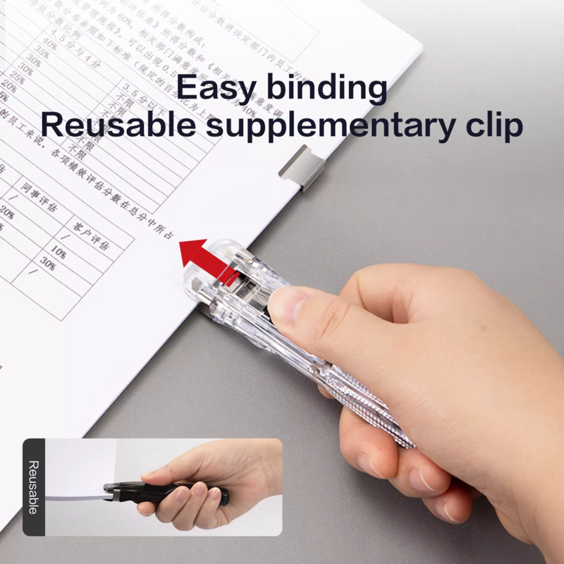 50Pcs Push Clip Stapler Staple Remover Binder Push Clamp Tape Dispenser Paper Clips Office Supplies Set Desktop Supplies