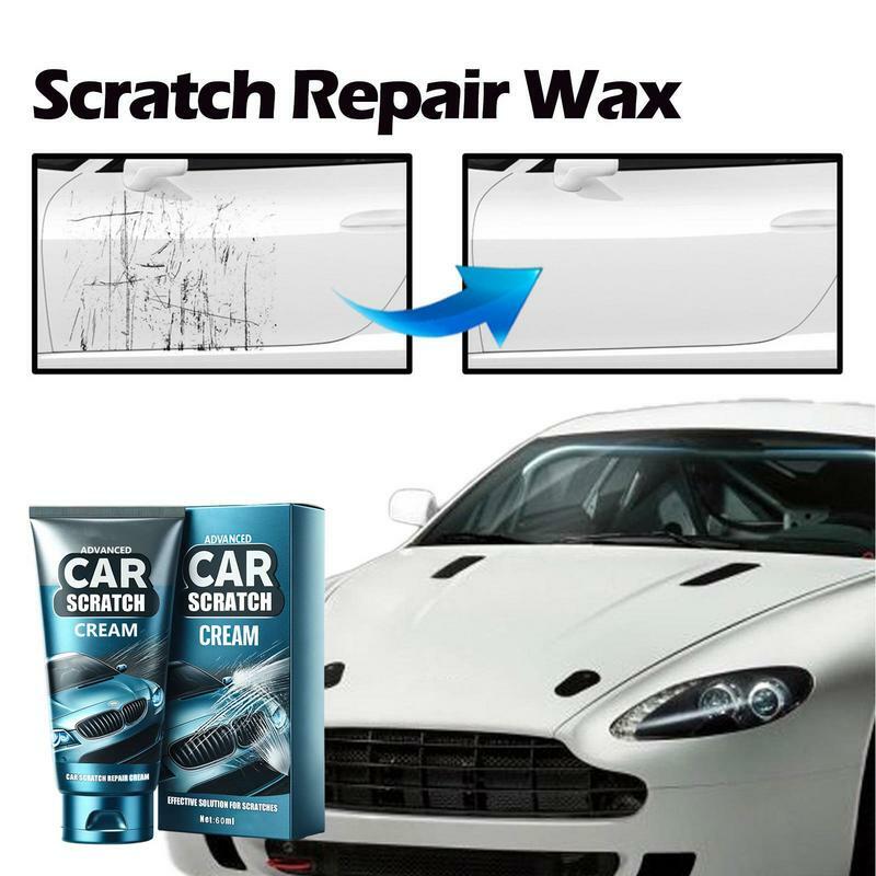 High Protection Wax Scratch Remover Creme com Esponja, Car Scratch Repair, Agente de polimento, 60ml