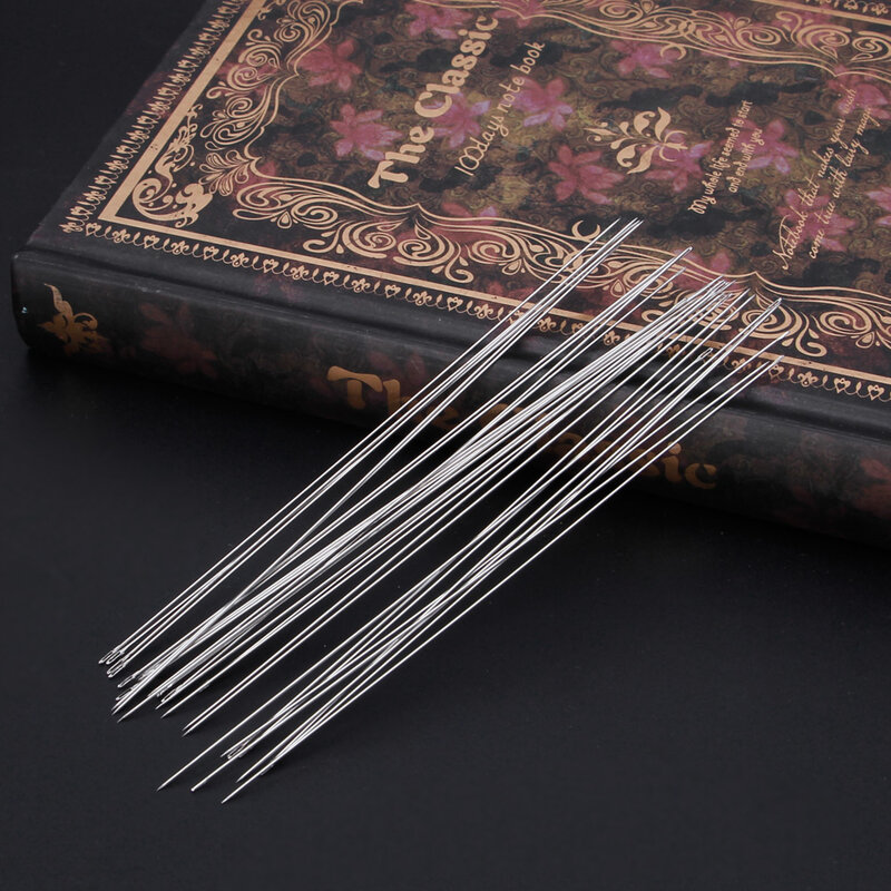 E0BF Large Collapsible Beading Needles Sewing Needles Threading Needle for Beads
