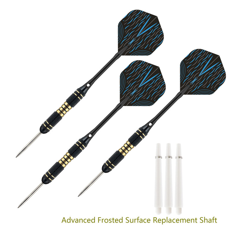 3PCS Classic Pin Darts 20g freccette in ottone con foglie blu aerodinamiche squisita scatola di immagazzinaggio