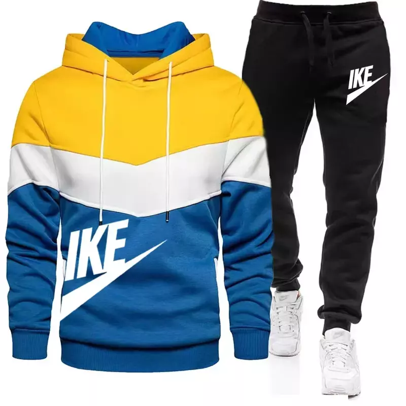 2024 Nieuwe Heren Herfst Winter Sets Rits Hoodie Broek Stukken Casual Trainingspak Mannelijke Sportkleding Merk Kleding Zweetpak