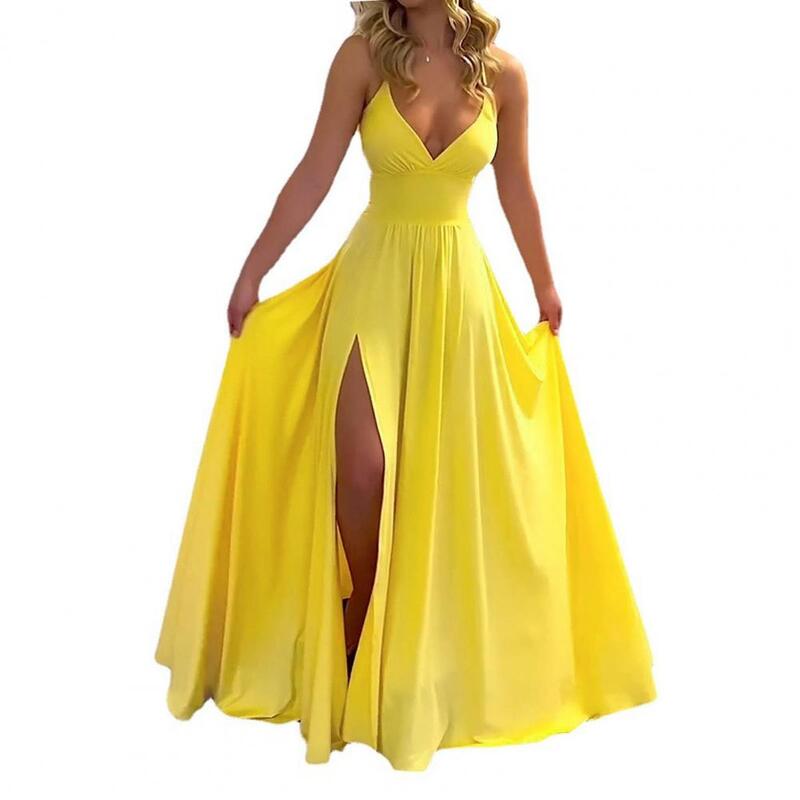 V-Ausschnitt Kleid elegantes schulter freies Ballkleid Abendkleid mit V-Ausschnitt rücken freies Design Damen formelles Abschluss ball Maxi kleid
