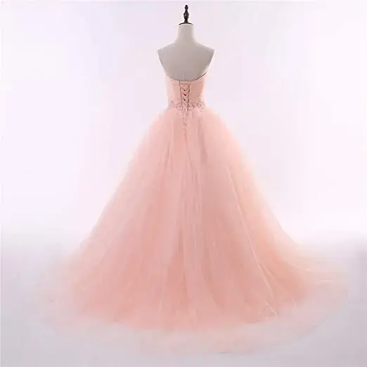Ukochana sukienka Quinceanera modna z koralikami tiulowa słodka suknia balowa 16 maskarada formalna sukienki na przyjęcie księżniczki