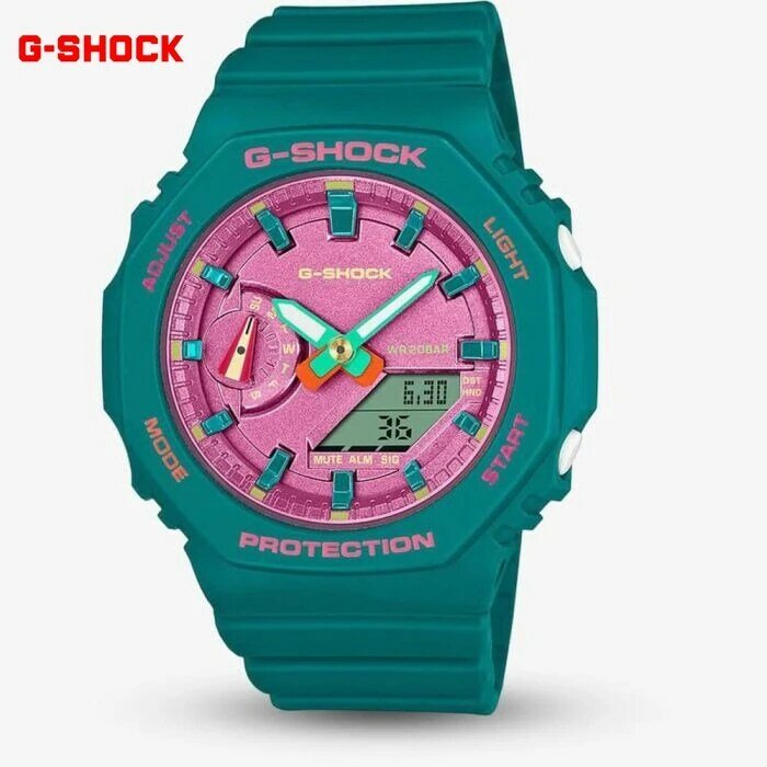 G Shock 커플 시계 패션 다기능 야외 스포츠 충격 방지 알람 시계, LED 다이얼 듀얼 디스플레이 시계