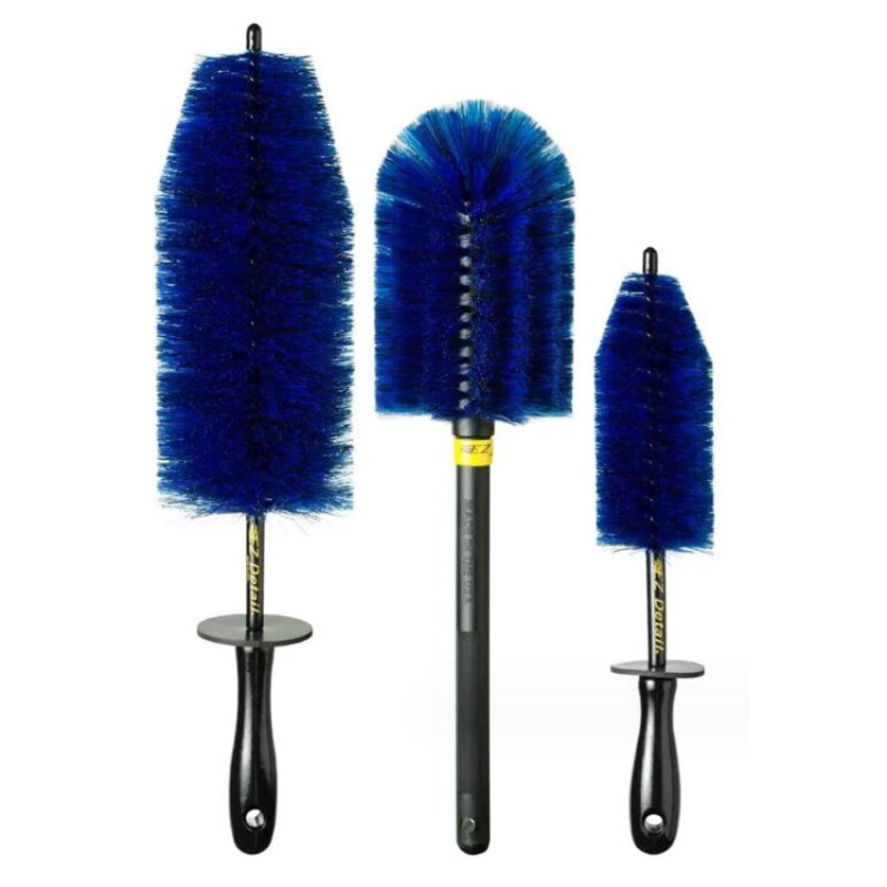 Blue Detailing Brushes Ultra Soft Hair Rim Tire Brake Dust Cleaner Easily Reaches Nook and Crannies 1pcs Tool