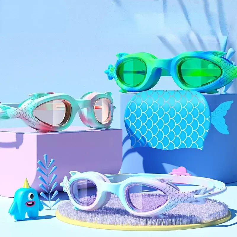 Детские плавательные очки, водонепроницаемые и противотуманные очки, профессиональная тренировка для мальчиков и девочек, плавательные очки, оборудование