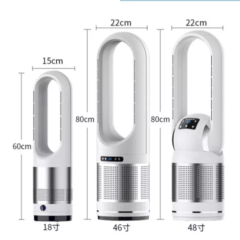 Ventilateur de sol intelligent à double usage, refroidissement et chauffage, sans lame, silencieux, purification de l'air, chauffage, 110V