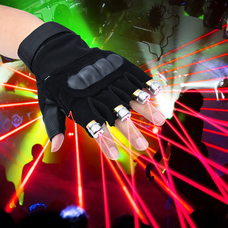 Gants laser pour scène de scène, gants de phtalscène, lumière de l'hypothèse laser pour DJ, club, fête, bars, accessoires de performance lumineuse, rouge, vert, violet, nouveauté