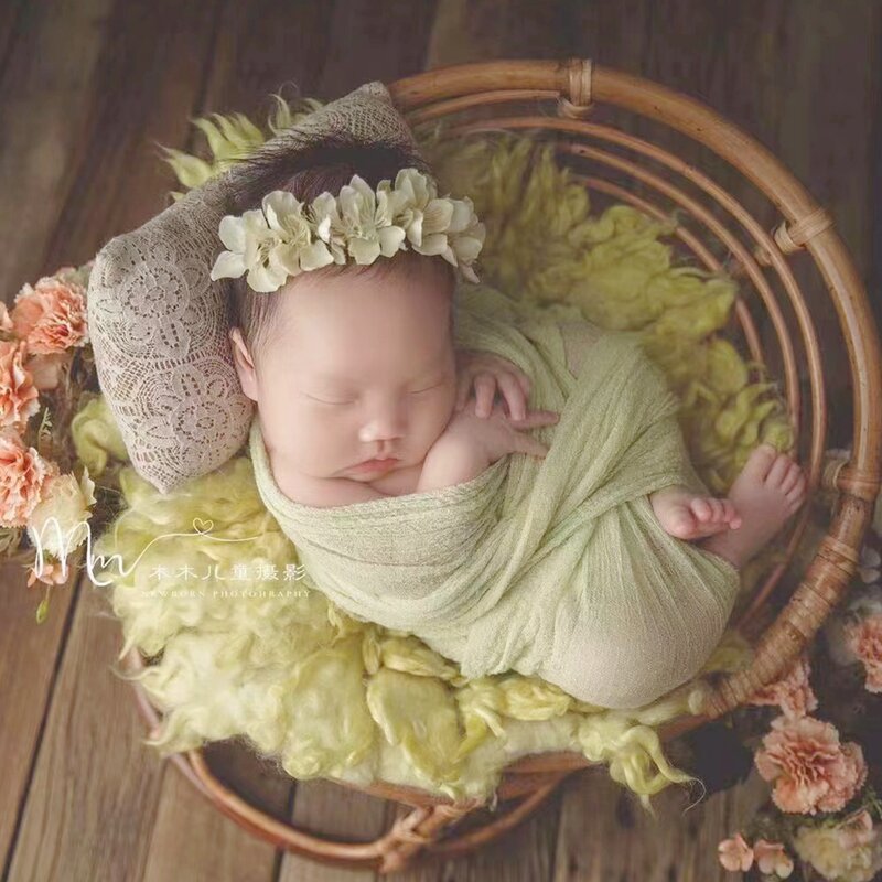 Neugeborenen Cheeseloth Wrap Baumwolle Gaze Baby Swaddle Decke Neugeborenen Stretch Knit Wrap Fotografie Requisiten, # P2507