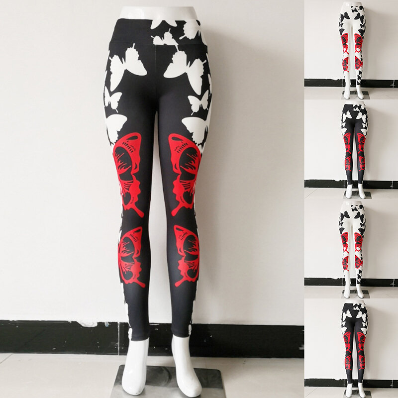 Celana Cetak Musim Panas Wanita Baru Celana Yoga Celana Olahraga Celana Pensil Luar Ruangan Legging XS-8XL