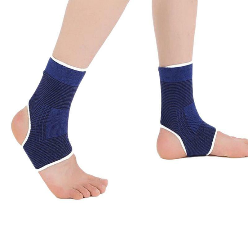 1 pasang dukungan pergelangan kaki rajutan Untuk keseleo Tendonitis perlindungan kaki sepak bola kaus kaki lengan pergelangan kaki olahraga