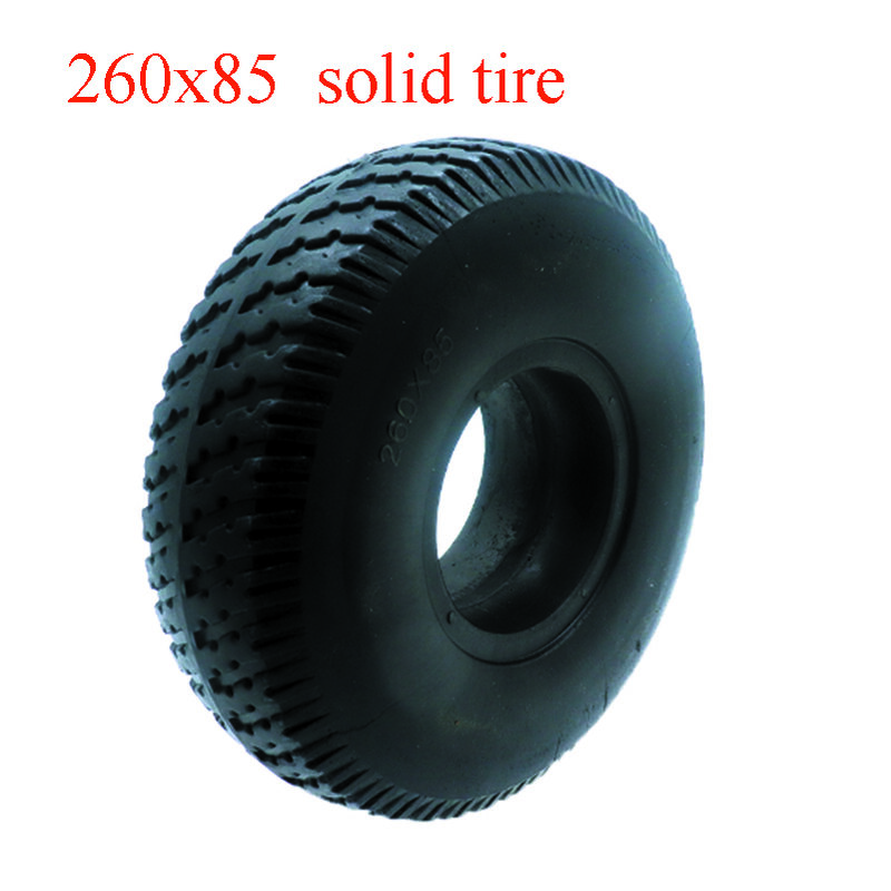 Ban padat 260x85 10 inci 10x3, 50-4 4.0/3.5-4 Tyre ban Universal untuk kursi roda listrik skuter tahan ledakan