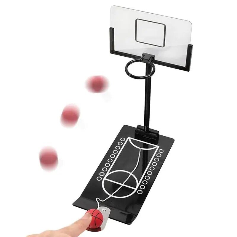 Basketball Table Game Foldable Mini Basketball Game Stress Relief Toy Interactive Sport Game Training Toys For Children Adults