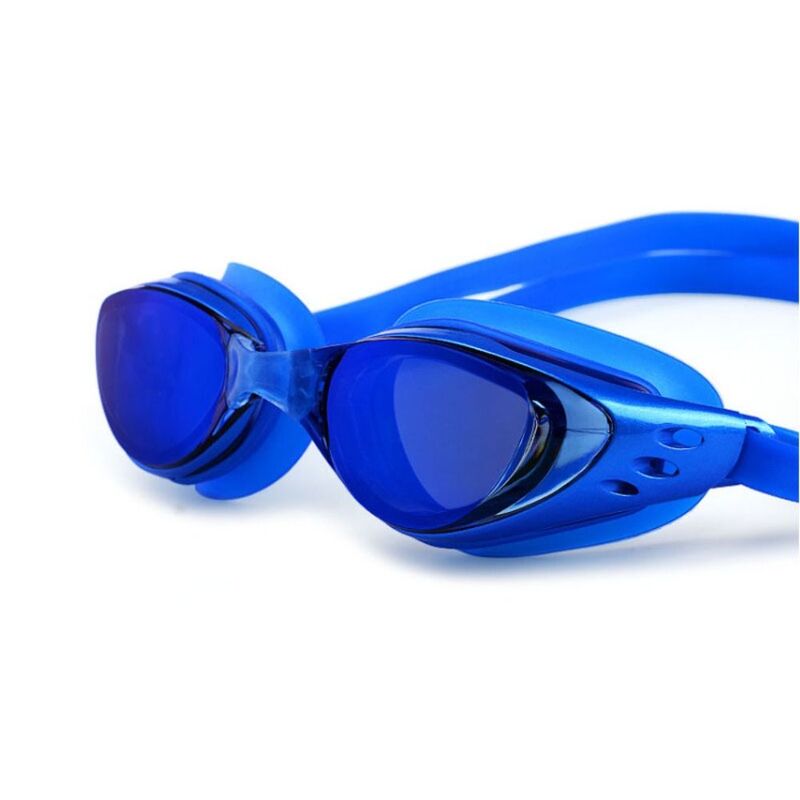 Óculos de natação impermeáveis para natação, Anti-UV, Anti Fog Lens, Soft Silicone Swim Eyewear, Galvanizado