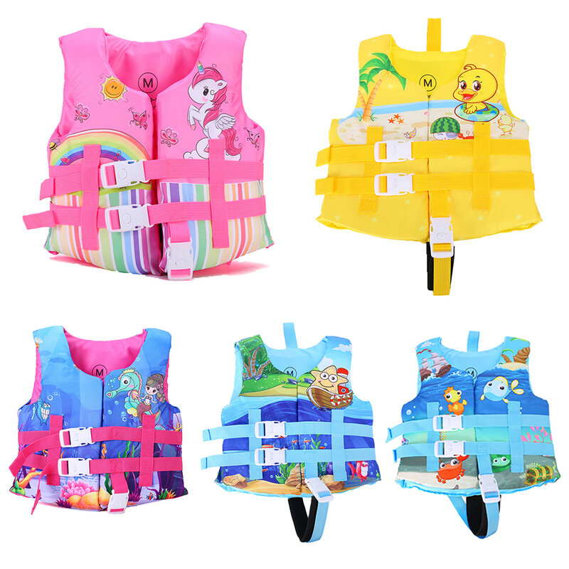 2024 Kids Life Vest Floating Girls Jacket Boy Swimsuit Sunscreen Floating Power Swimming Pool Accessories for Drifting Boating
