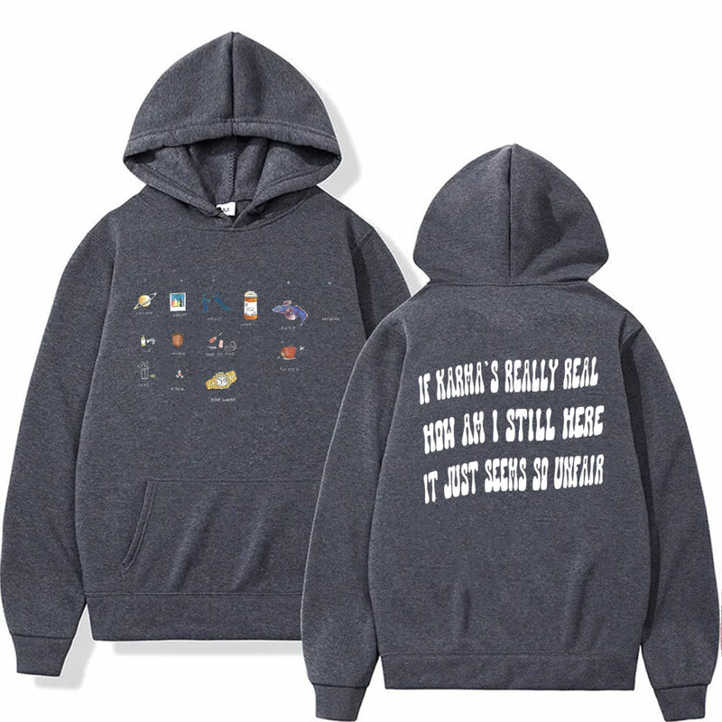 Rapper SZA Saturn Double Sided Graphic Hoodie Men Women's Hip Hop Fashion Oversized Pullover Male Casual Fleece Cotton Hoodies